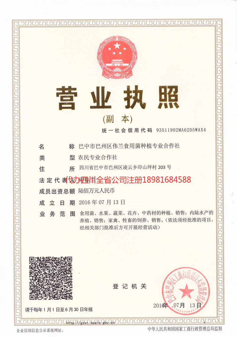 寿光寿光伟兰食用菌种植专业合作社